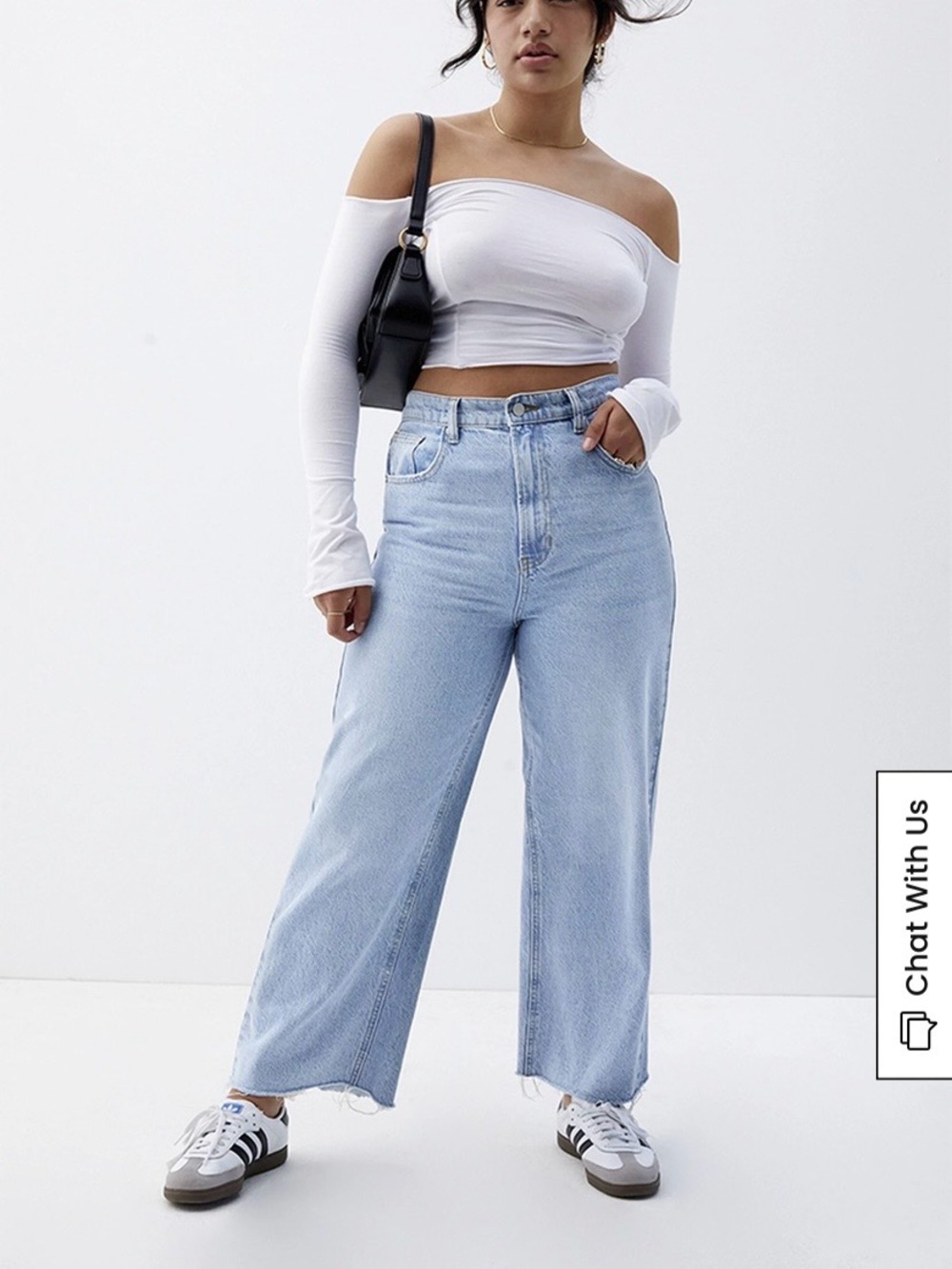 PacSun Light Wash Wide Leg High-Rise Jeans